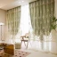 French double-layer embroidered curtains, embossed embroidered flower white yarn, high blackout decorative curtains, suitable for bedrooms, living rooms and other room types
