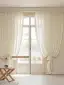 New French romantic curtains, gauze curtains, living room, balcony, bedroom, dining room, villa, opaque to light, milk tea hibiscus branches