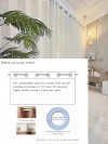 Quiet wind linen transparent yarn Japanese log cream wind curtain yarn plus black edge curtain head balcony living room