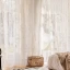French white gauze curtains, white lace mesh, modern simple living room bedroom balcony gauze curtains