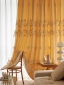 1 piece of Nordic elegant cloth yarn double-layer curtains, classic relief embroidery yarn, suitable for living rooms, bedrooms and other room types