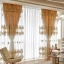 1 piece of Nordic elegant cloth yarn double-layer curtains, classic relief embroidery yarn, suitable for living rooms, bedrooms and other room types