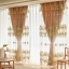 1 piece of Nordic elegant cloth yarn double-layer curtains, classic relief embroidery yarn, suitable for living rooms, bedrooms and other room types