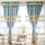 1 piece of Nordic elegant cloth yarn double-layer curtains, classic relief embroidery yarn, suitable for living rooms, bedrooms and other room types