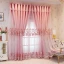 European style double-layer curtains with small chili patterns and embroidered yarn, suitable for bedroom, living room and other room types