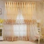 European style double-layer curtains with small chili patterns and embroidered yarn, suitable for bedroom, living room and other room types