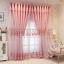 European style double-layer curtains with small chili patterns and embroidered yarn, suitable for bedroom, living room and other room types