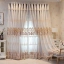 European style double-layer curtains with small chili patterns and embroidered yarn, suitable for bedroom, living room and other room types