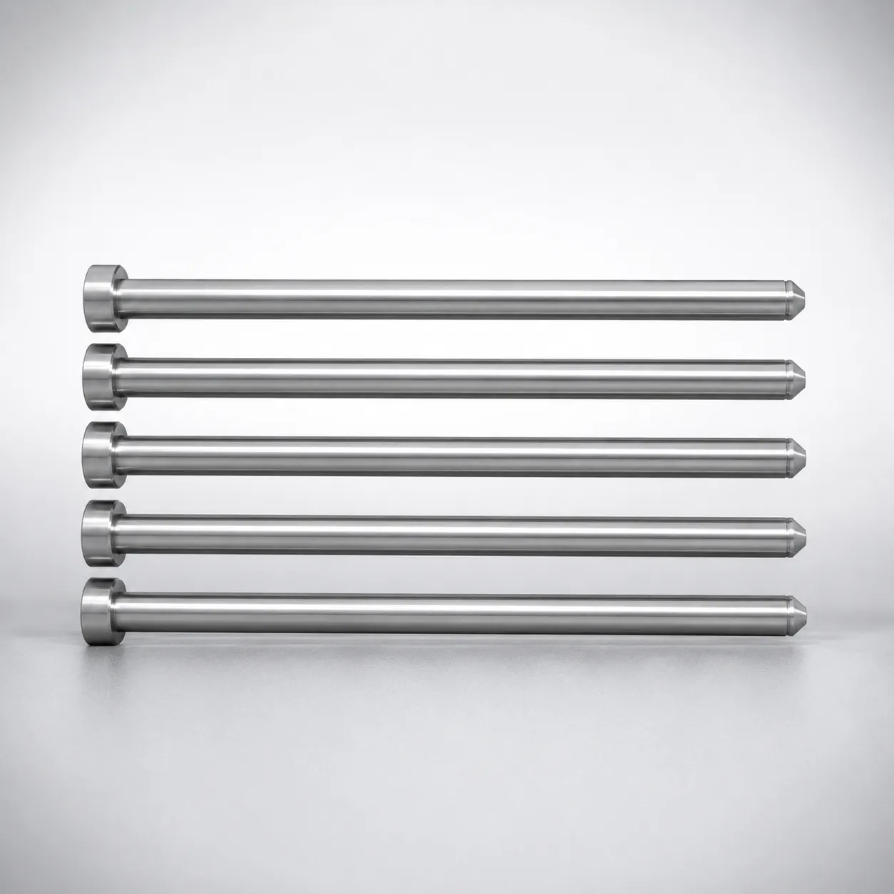 JIS Standard M2 Steel Straight Center Pins with Tip Processed