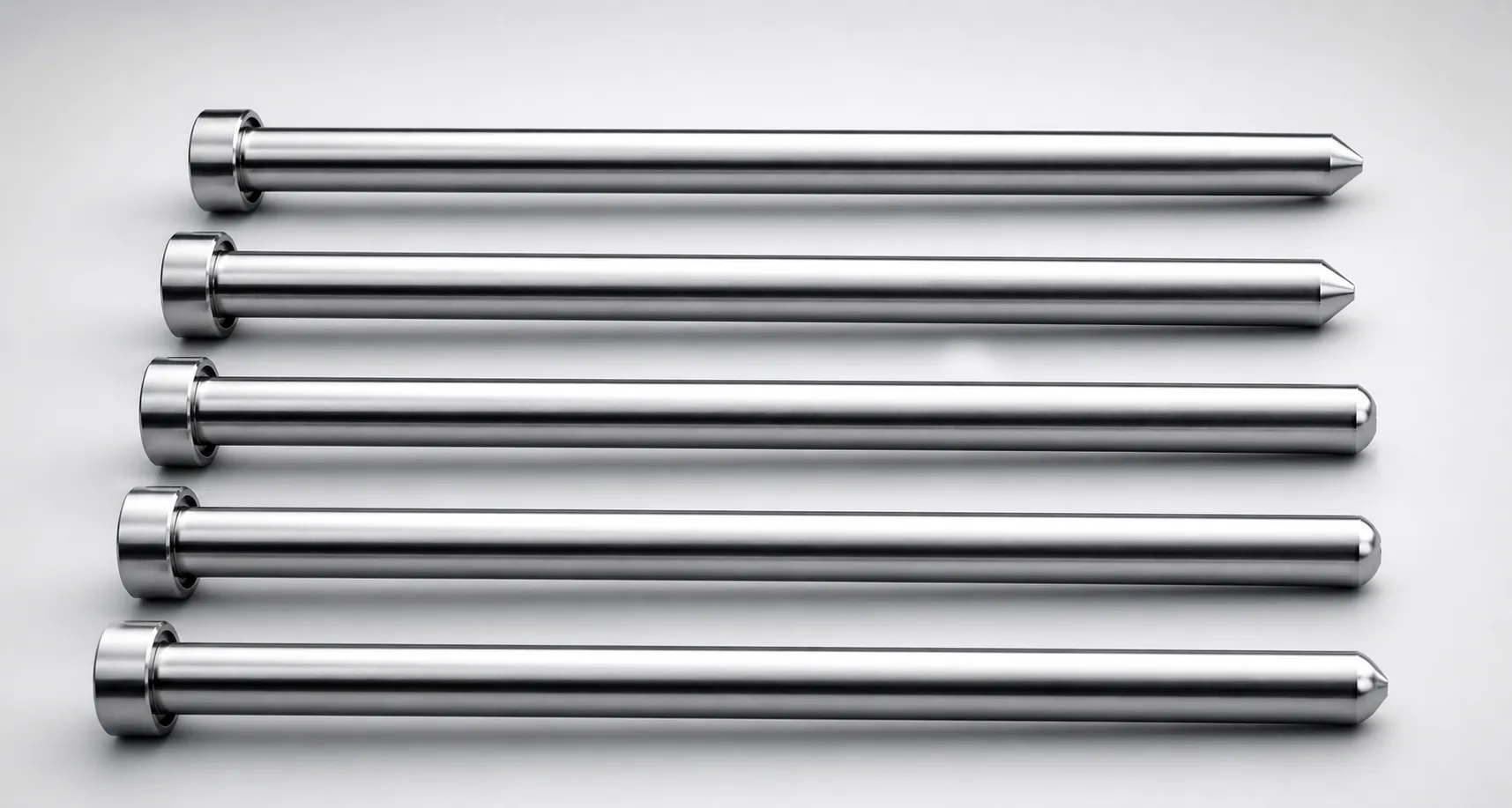 JIS Standard M2 Steel Straight Center Pins with Tip Processed