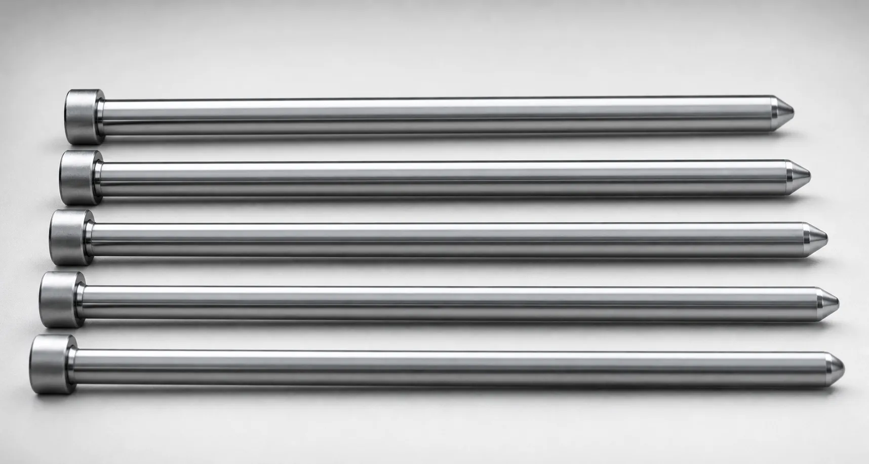 JIS Standard SKD61 Steel Straight Center Pins with Tip, Nitrided