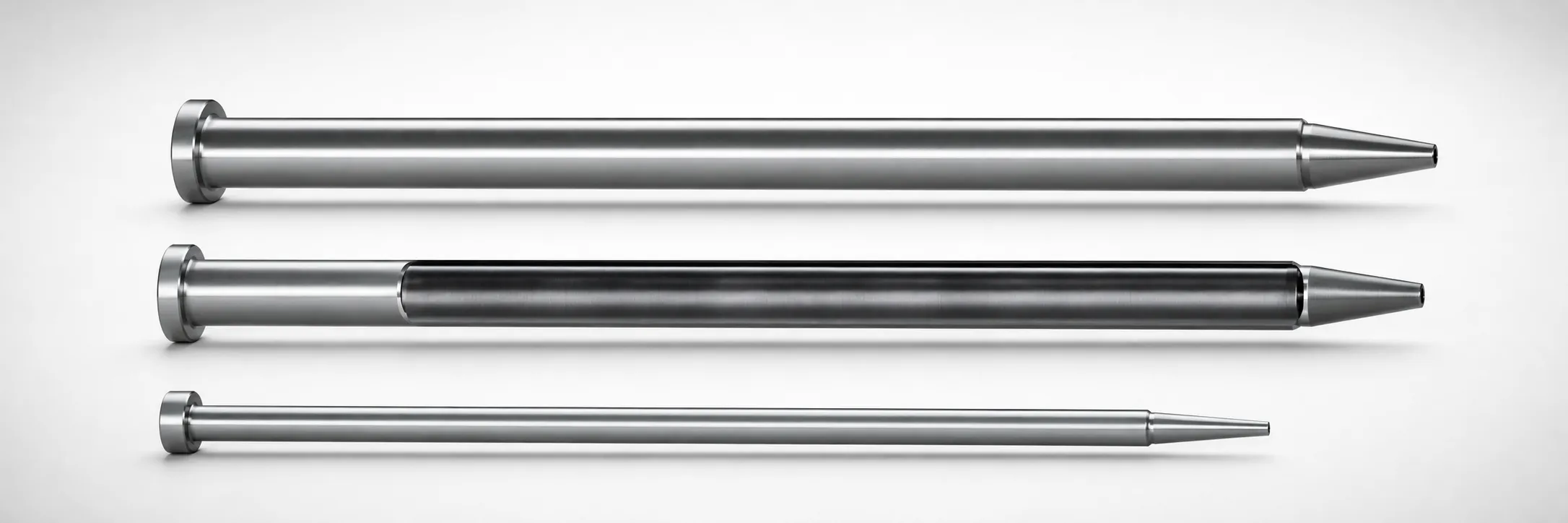 SKD61 Steel One-Step Center Pins with Cooling Hole - Nitrided