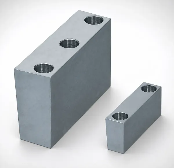 Tapered Cavity Insert Wedges with Configurable Bolt Hole Position