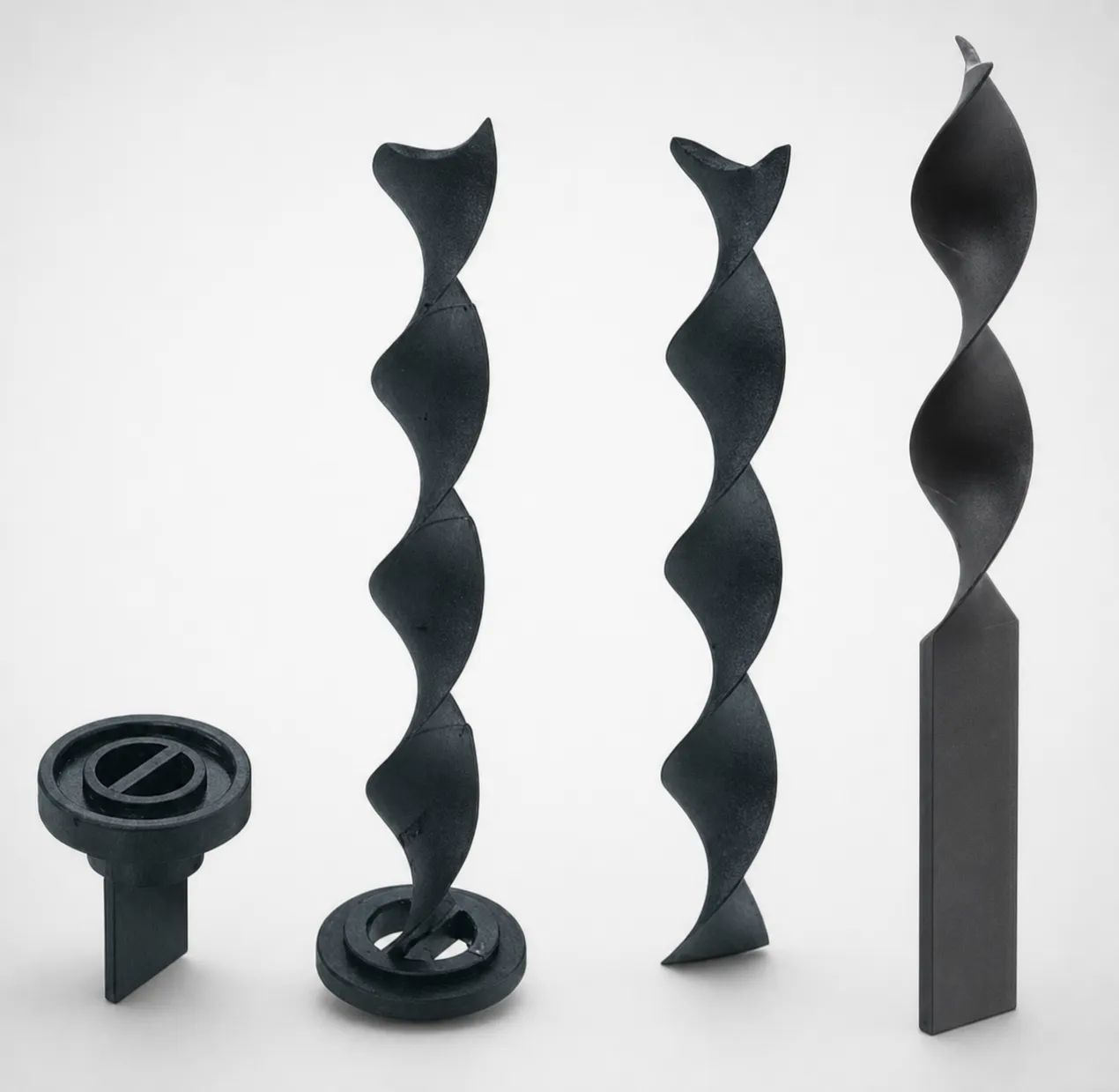Spiral cooling baffles