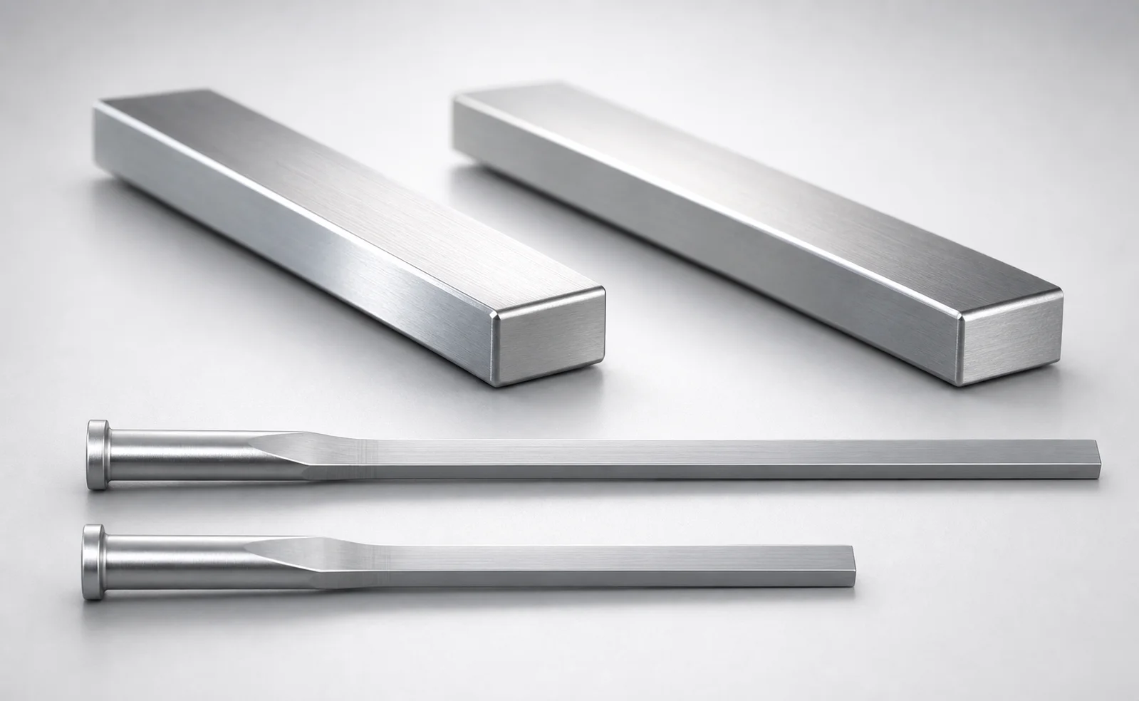 M2 Steel R-Chamfered Rectangular Ejector Pins with Engraving