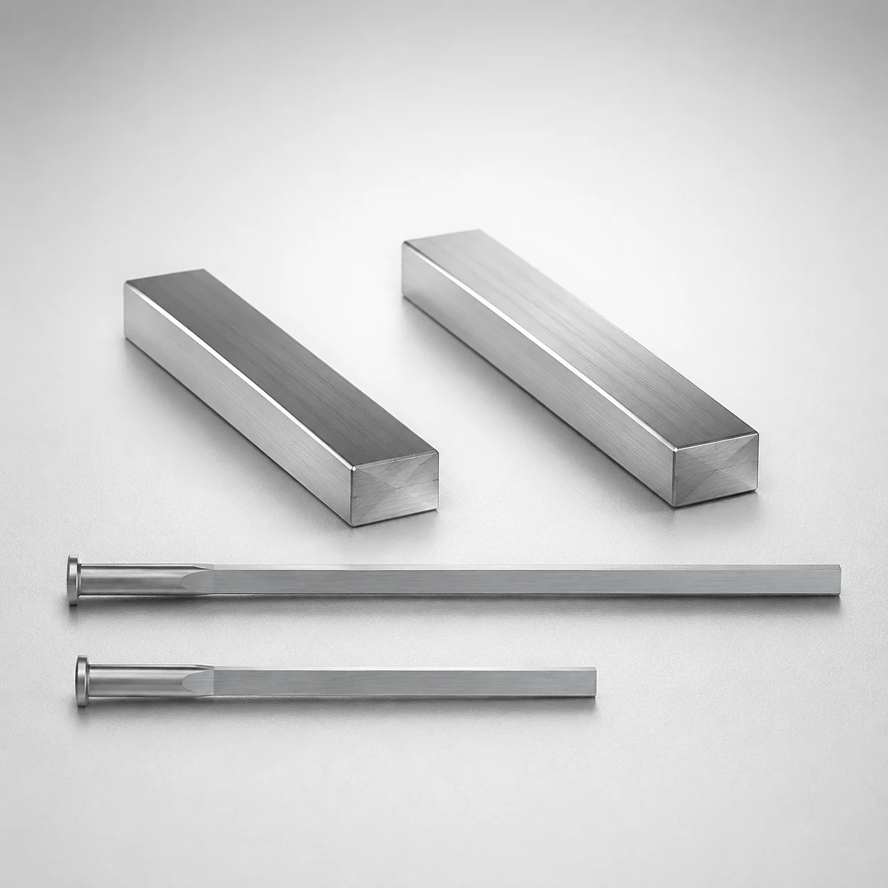 M2 Steel R-Chamfered Rectangular Ejector Pins with Engraving