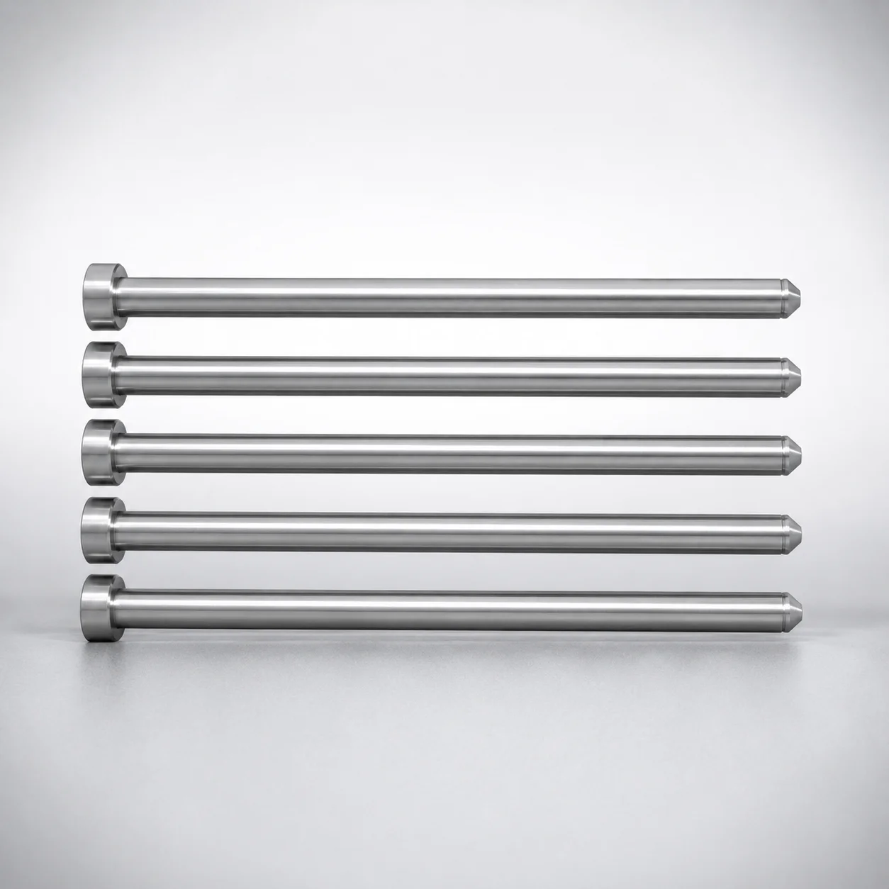 JIS Standard M2 Steel Straight Center Pins with Tip Processed