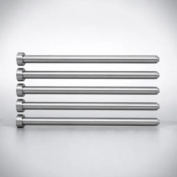 JIS Standard M2 Steel Straight Center Pins with Tip Processed
