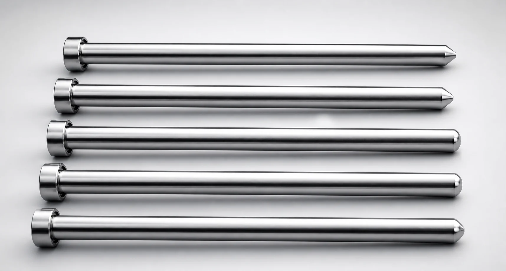 JIS Standard M2 Steel Straight Center Pins with Tip Processed