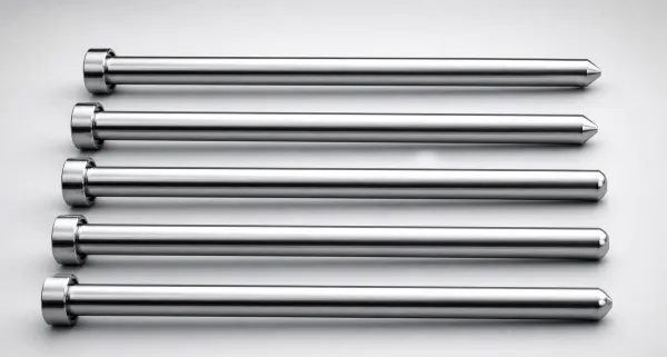 JIS Standard M2 Steel Straight Center Pins with Tip Processed
