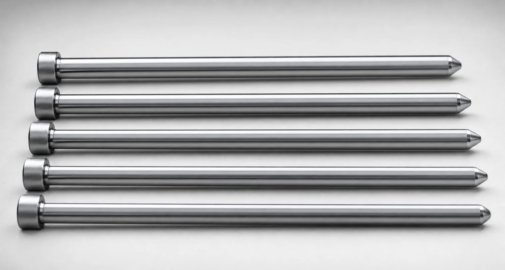 JIS Standard SKD61 Steel Straight Center Pins with Tip, Nitrided