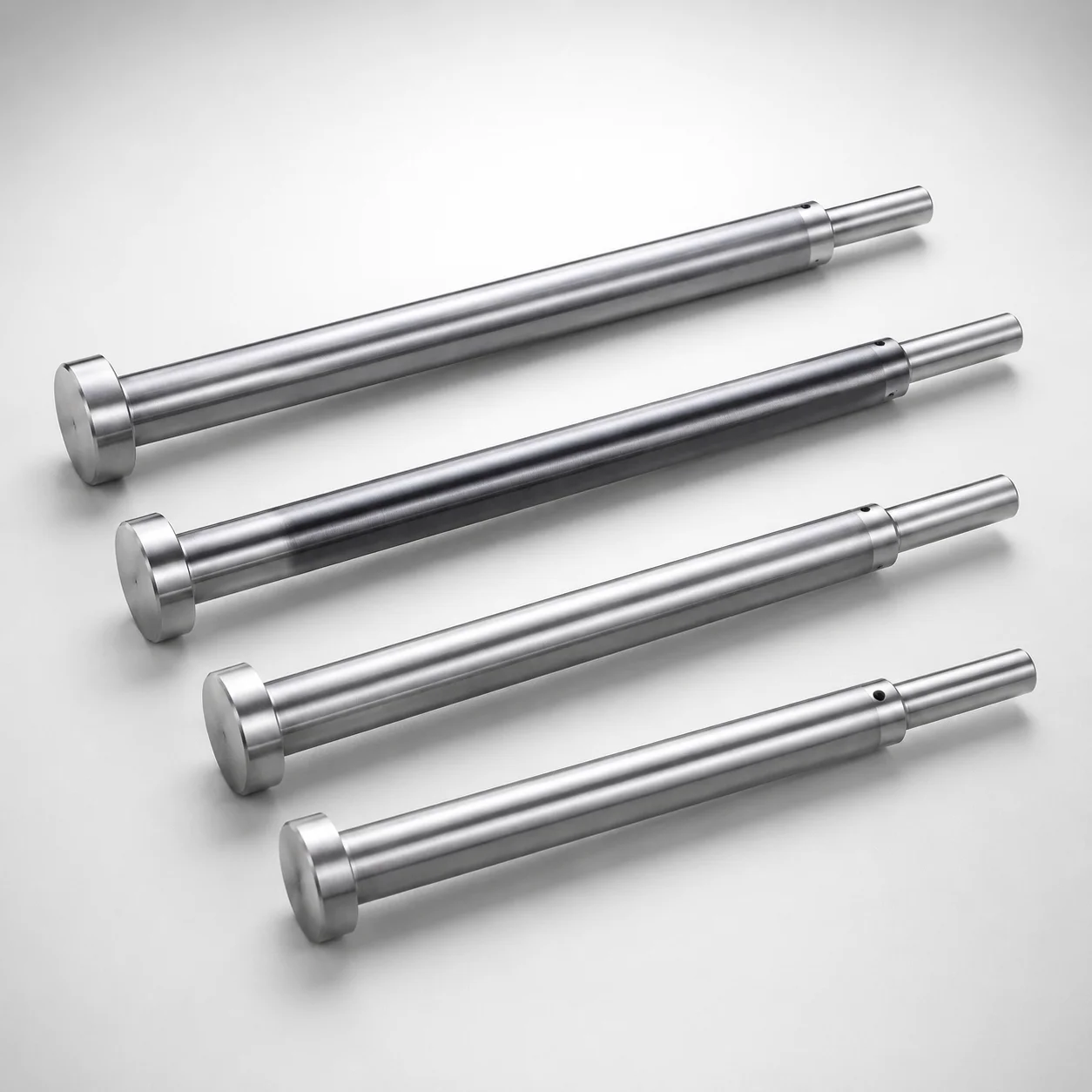 DIN Standard SKD61 Steel Nitrided Taperless One-Step Center Pins with Cooling Hole