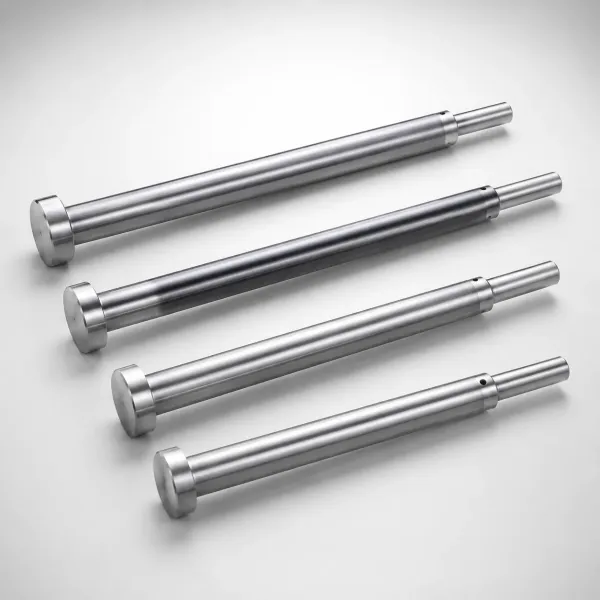 DIN Standard SKD61 Steel Nitrided Taperless One-Step Center Pins with Cooling Hole