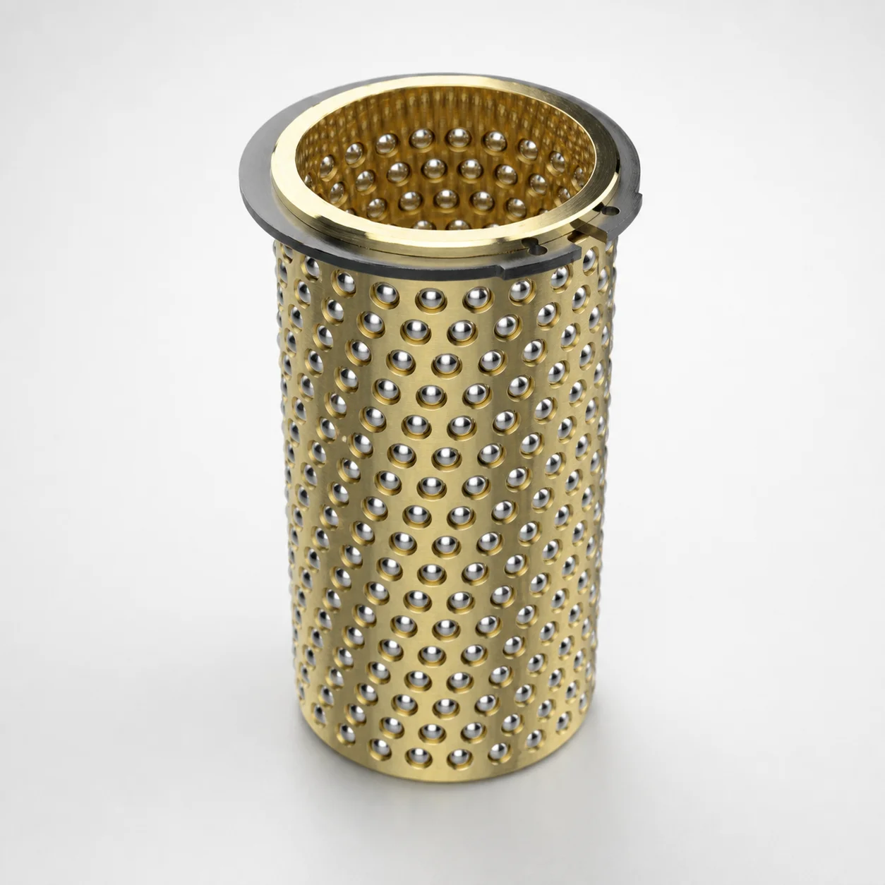 Ball Cages for Guide Bushings - Brass, Groove, with Circlip