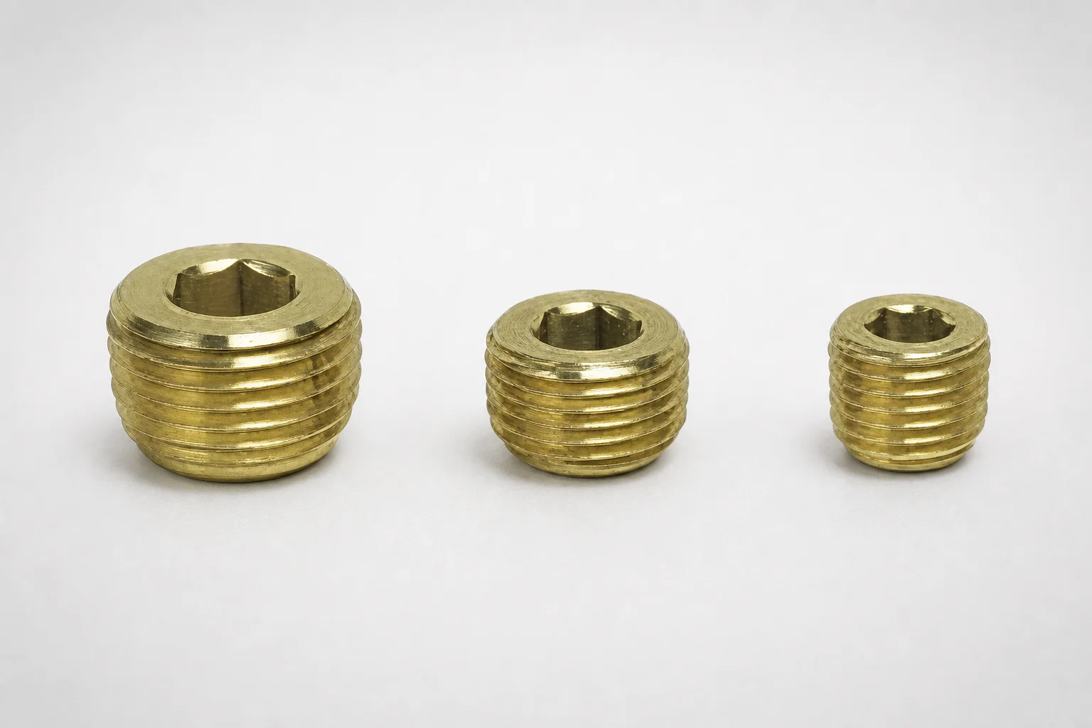 Heavy Duty Pipe Plug Fittings Solid Brass Extra-Deep Socket