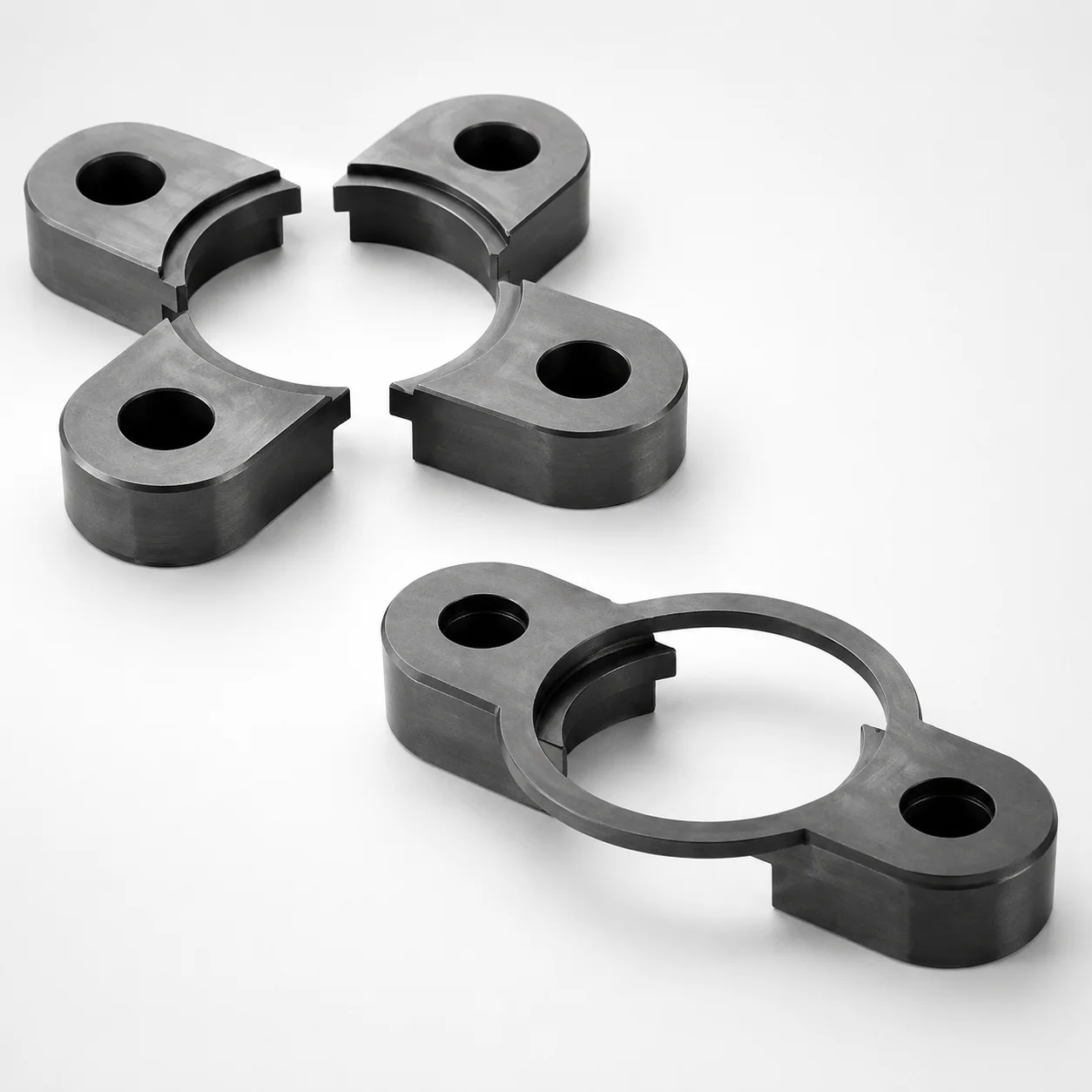 Gas Spring Mounting Brackets for Gas Springs - Lower Groove Mount, Leaf Shape