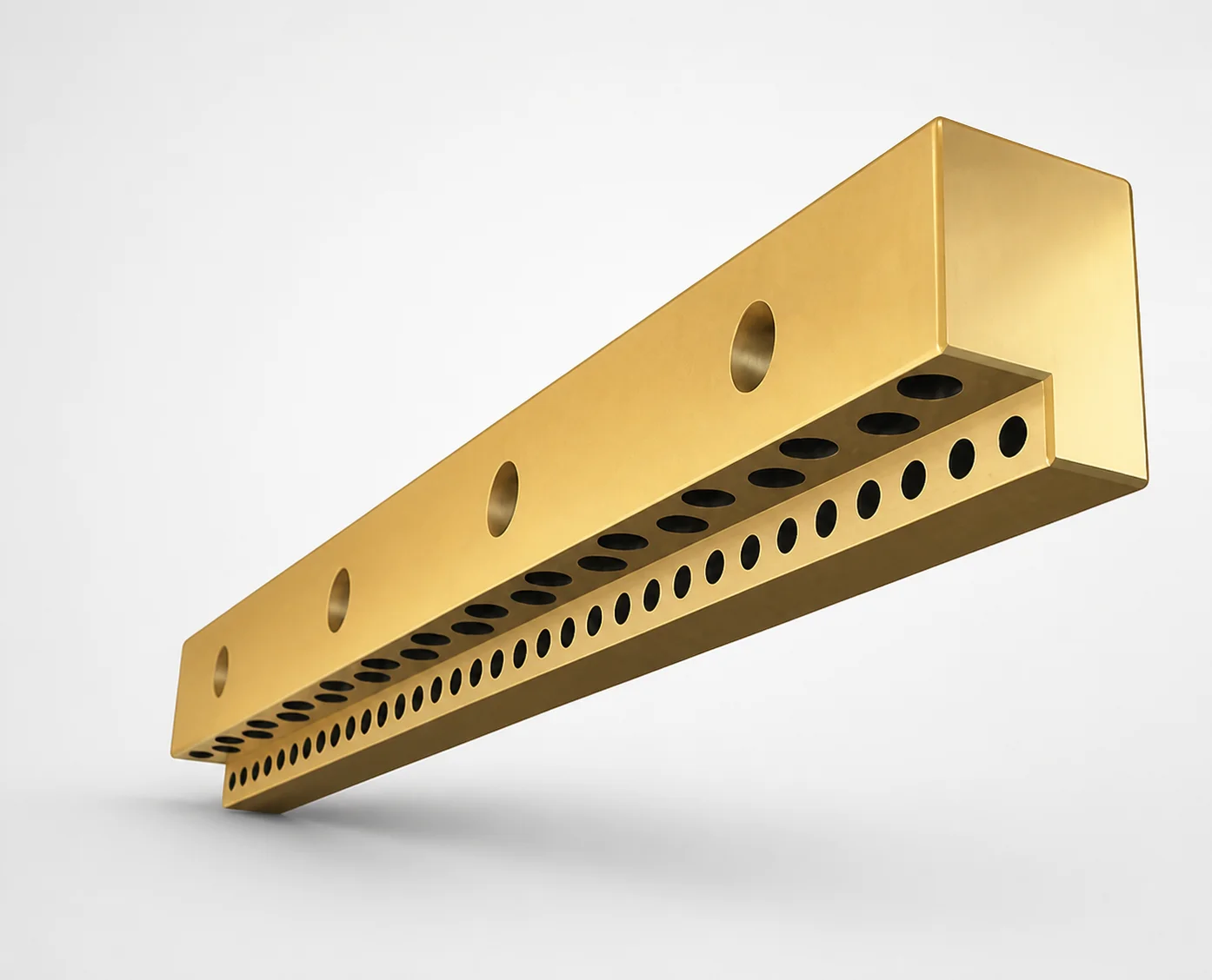 Inch Oil-Free Graphite L-Gibs Solid Bronze Guide Rails