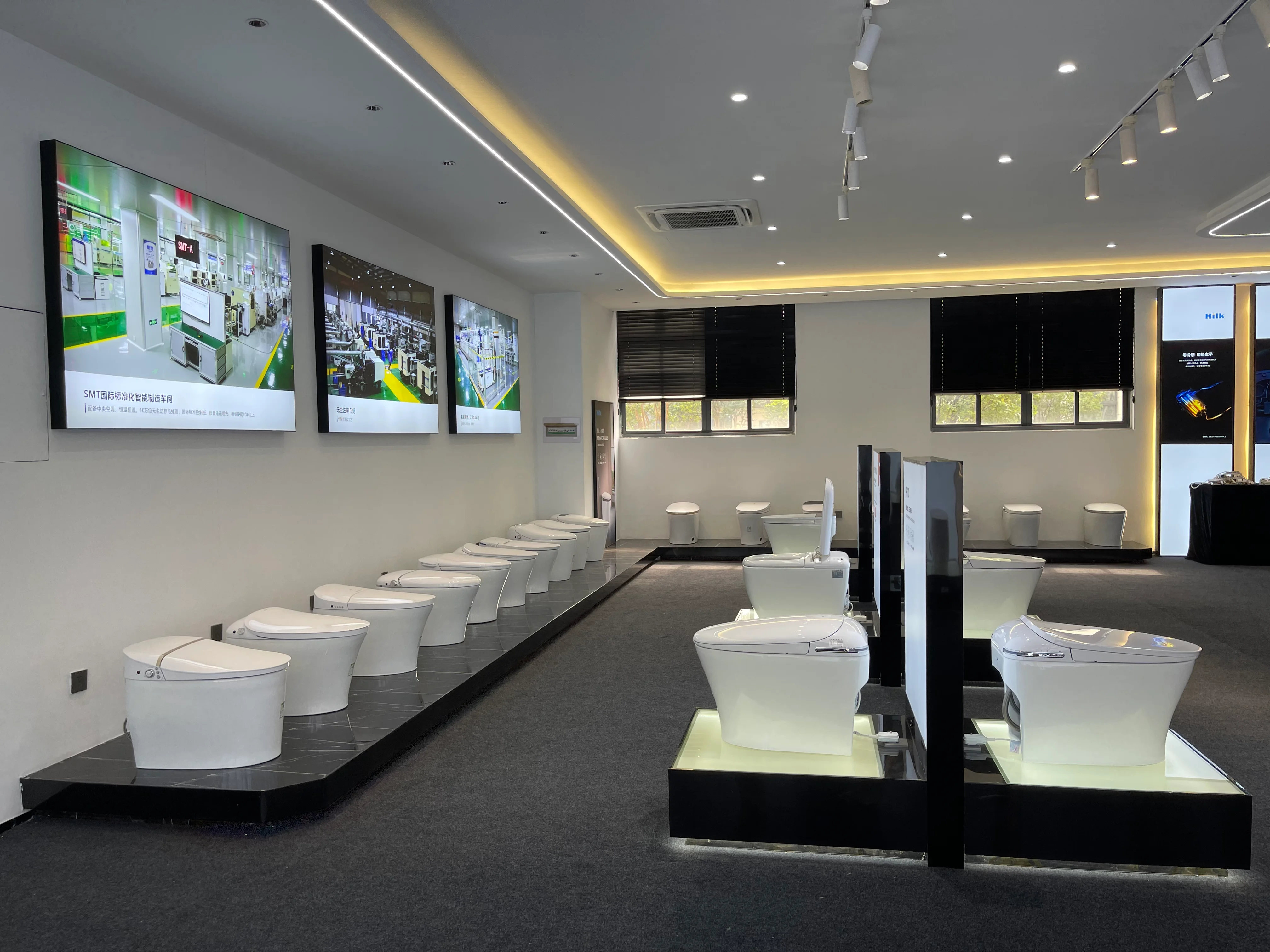 Electronics assembly and inspection for smart toilet controls