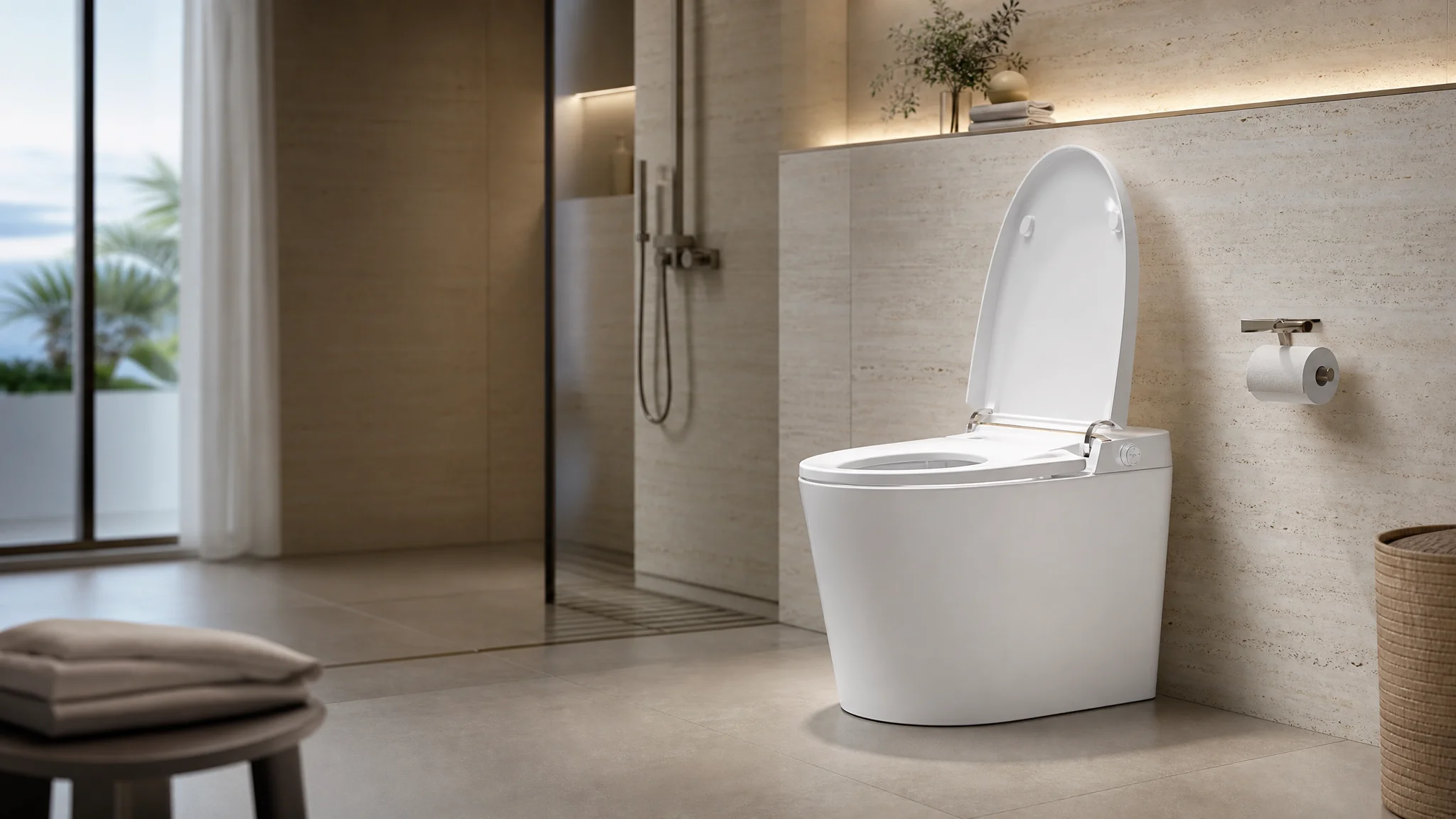 High-end hotel bathroom featuring premium sanitary ware