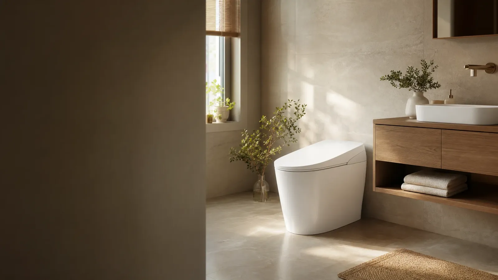 Refined smart bathroom interior for hospitality and residential projects