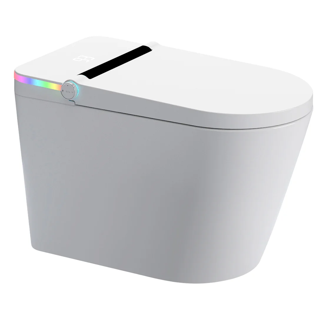 6293 integrated smart toilet in white, three-quarter studio product view