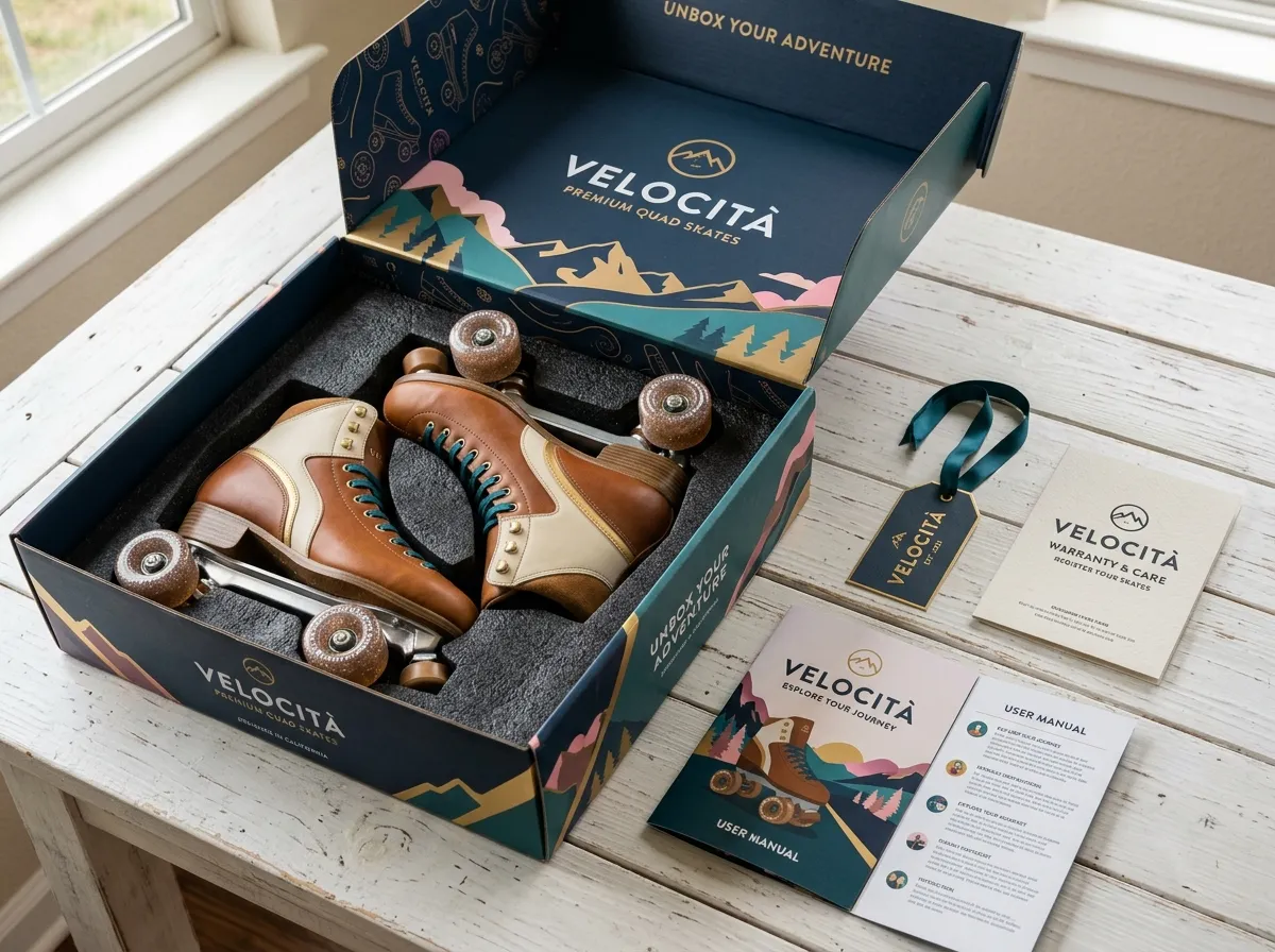 Qolo private-label roller skate packaging suite