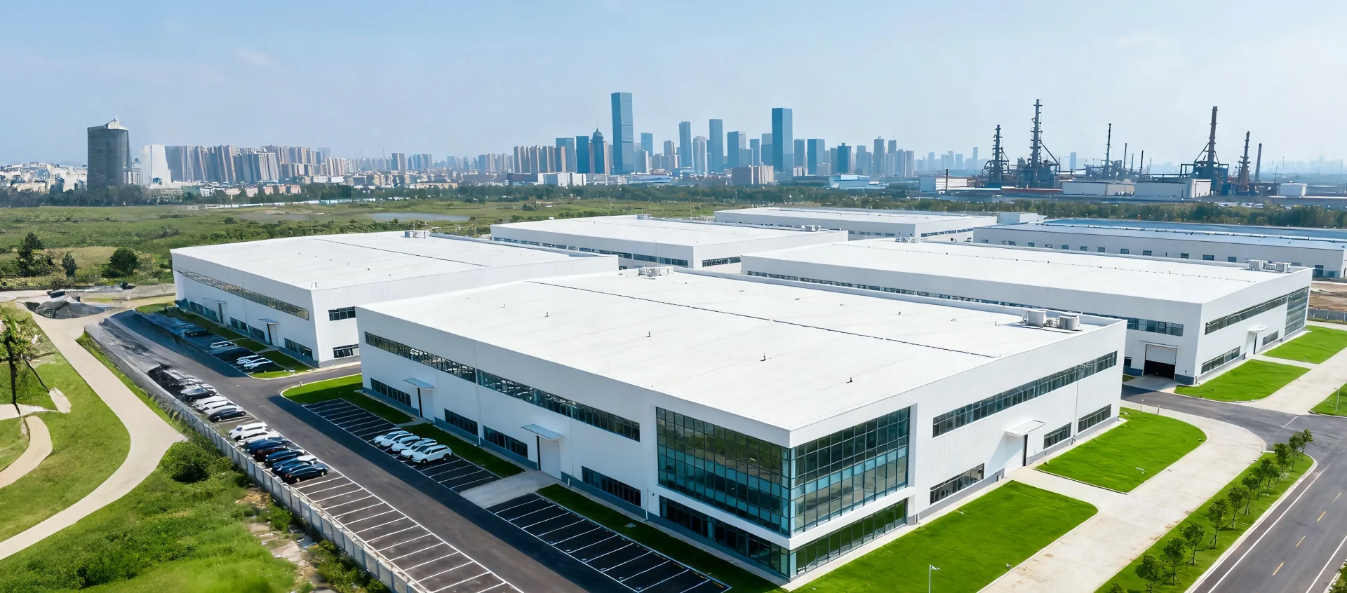 Golfeye manufacturing facility aerial view