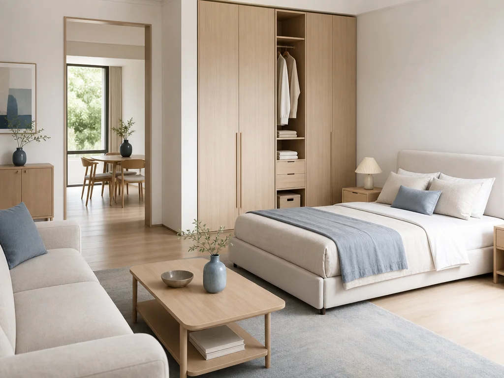 Schlafzimmer, Wohnzimmer und Ess möbel abgestimmt auf Wohnräume