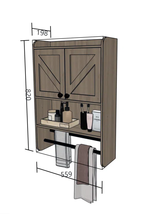 Modern Bathroom Vanity Storage Cabinet H1002 detail 6
