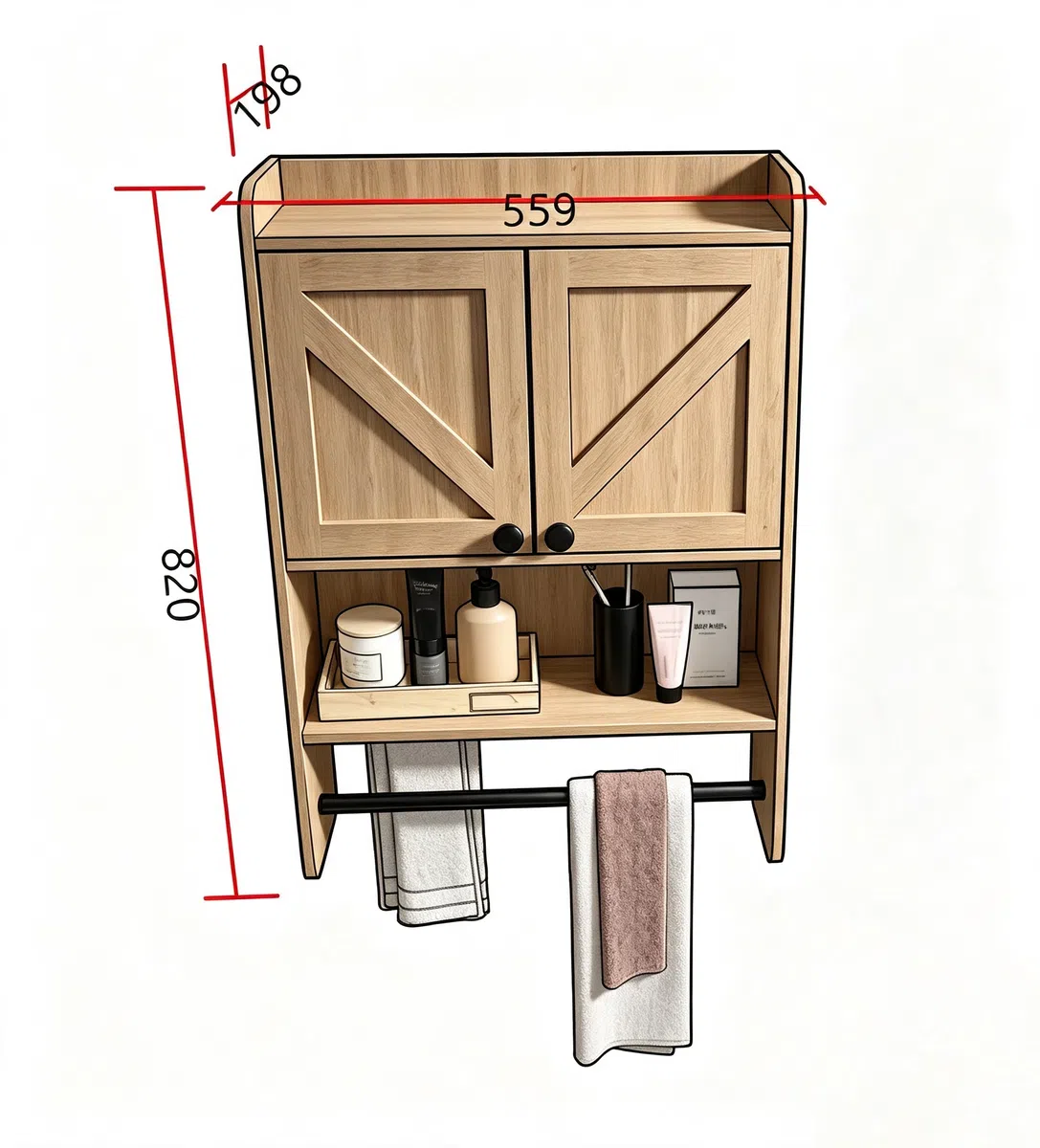 Modern Bathroom Vanity Storage Cabinet H1002 detail 7