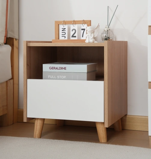 Modern Nordic Solid Wood Nightstand C3001 - Bedside Placement