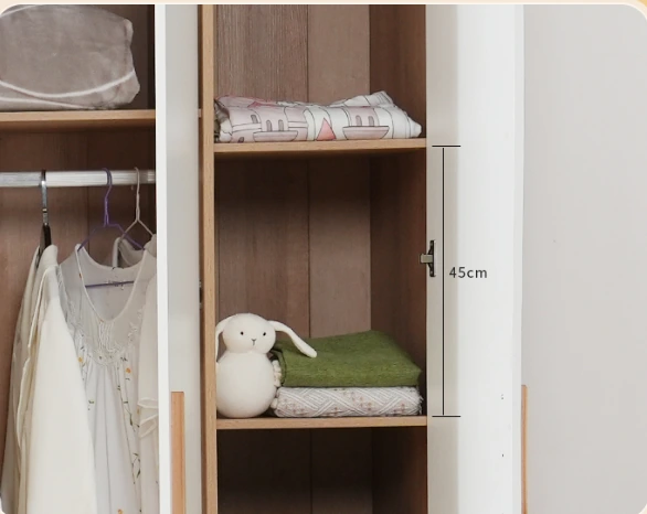 Modular Wardrobe A1002 + Top Cabinet A1000 Combo - Full Unit View