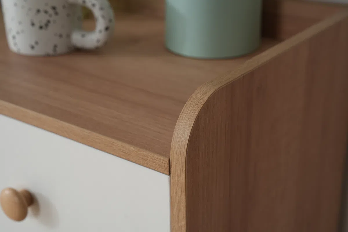Solid Wood Veneer Sideboard Buffet Cabinet E5000 detail 4