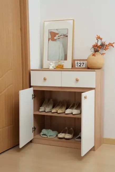 Modern Entryway Shoe Storage Cabinet J8000 - Angle View