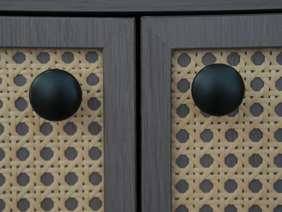 Rattan Door Shoe Storage Cabinet J8001 Detail 2
