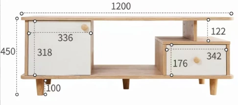 Modern Double-Sided Storage Coffee Table G7000 detail 9