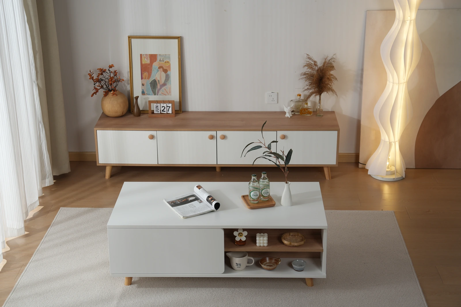 Modern Coffee Table G7001 with Storage detail 1