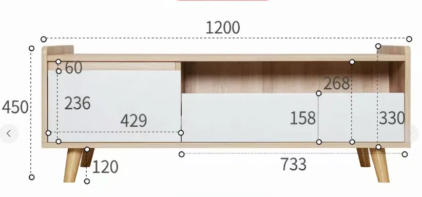 Nordic Style Wooden Coffee Table G7002 detail 2