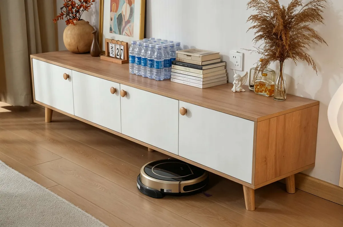Floor Standing Modern TV Stand F6000 - Side Profile