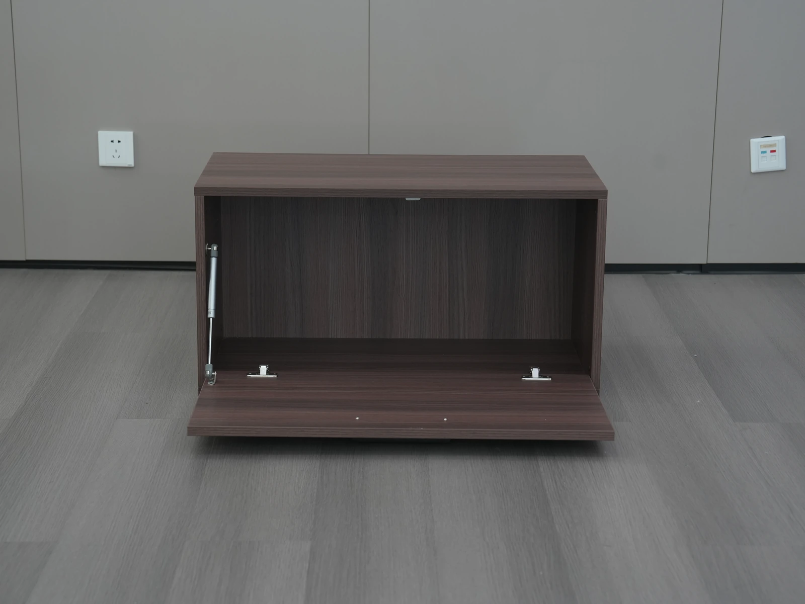 Modern Minimalist Dark Walnut TV Stand F6001 detail 2